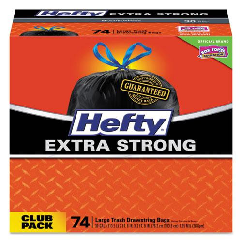 Ultra Strong Tall Kitchen And Trash Bags, 30 Gal, 1.1 Mil, 30" X 33", Black, 222/carton