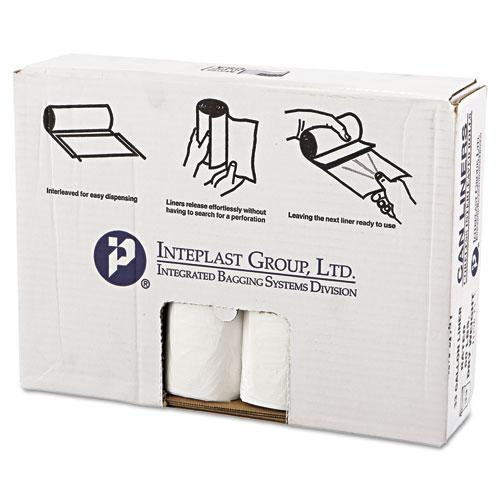 High-density Commercial Can Liners Value Pack, 33 Gal, 14 Microns, 33" X 39", Clear, 25 Bags/roll, 10 Rolls/carton