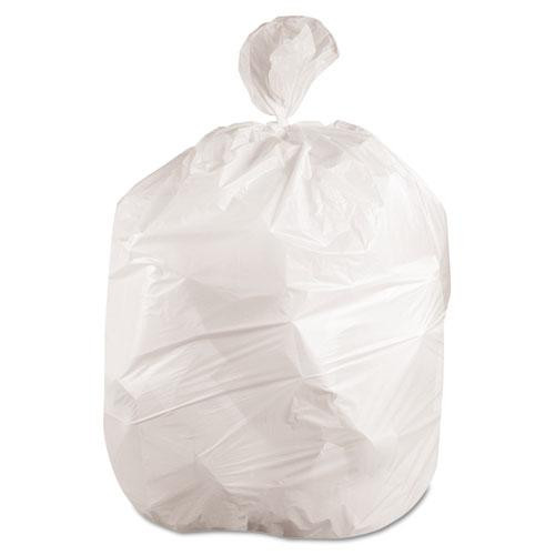 Low-density Waste Can Liners, 60 Gal, 0.6 Mil, 38" X 58", White, 25 Bags/roll, 4 Rolls/carton