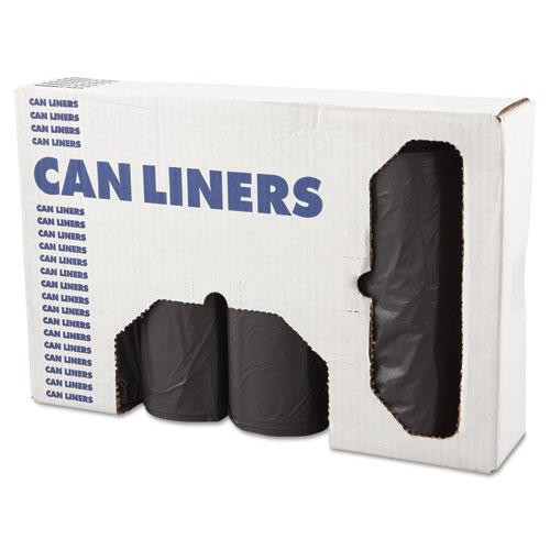 Low-density Waste Can Liners, 56 Gal, 1.1 Mil, 43" X 47", Gray, 20 Bags/roll, 5 Rolls/carton
