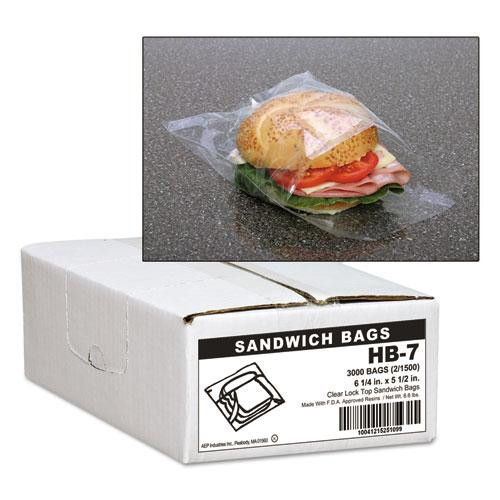 Bag,sandwich,fold Top,clr