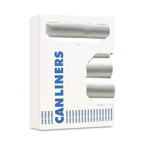 High-density Can Liners, 60 Gal, 14 Microns, 38" X 58", Natural, 25 Bags/roll, 8 Rolls/carton
