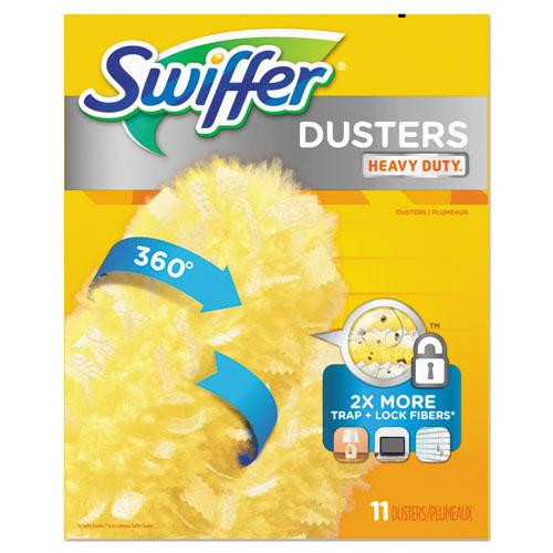 Heavy Duty Dusters Refill, Dust Lock Fiber, 2" X 6", Yellow, 33/carton