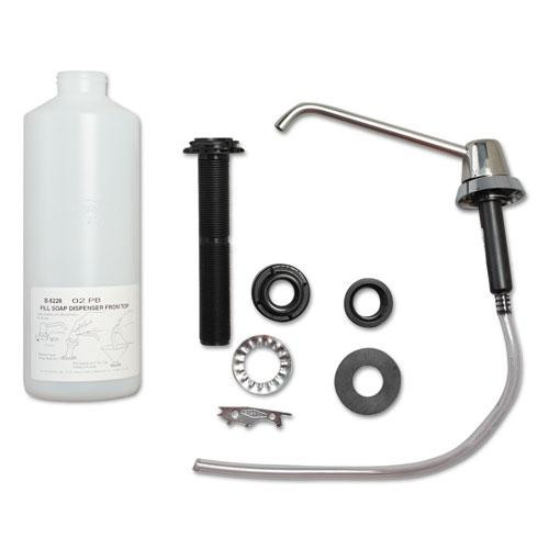 Counter-mounted Soap Dispenser, 34 Oz,  3 X 4 X 6, Stainless Steel