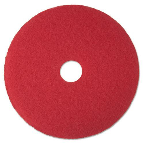 Low-speed Buffer Floor Pads 5100, 19" Diameter, Red, 5/carton
