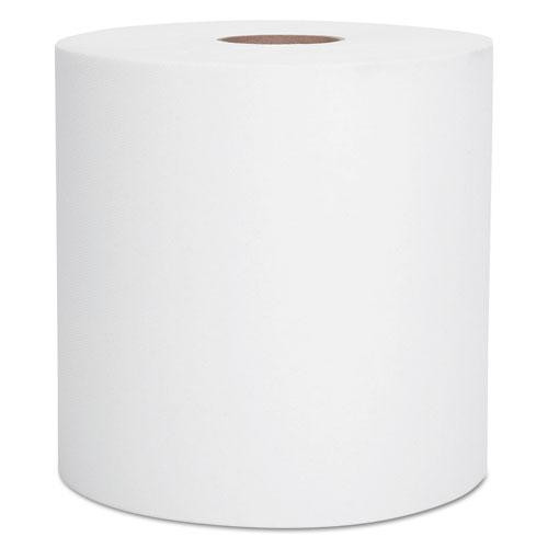 Essential Hard Roll Towels For Business, Absorbency Pockets, 1.5" Core, 8 X 400 Ft, White, 12 Rolls/carton
