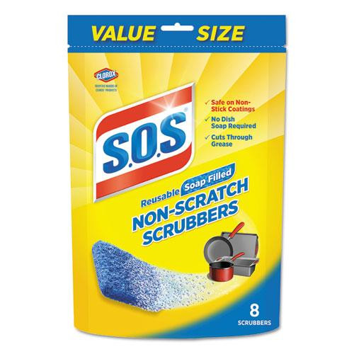 Scrubber,non-scratch,8/pk