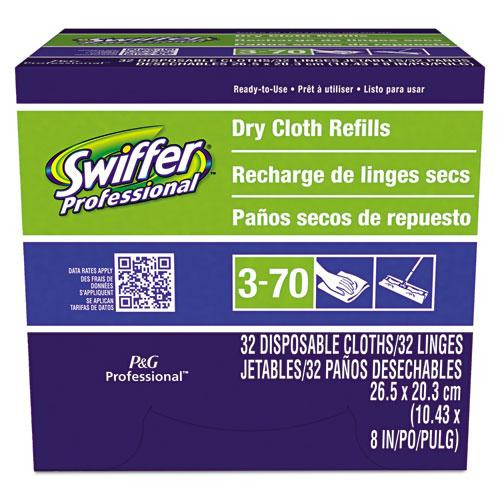 Dry Refill Cloths, White, 10.63 X 8, 32/box, 6 Boxes/carton