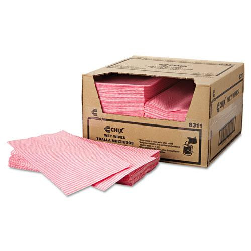 Wet Wipes, 11.5 X 24, White/pink, 200/carton - CHI8311