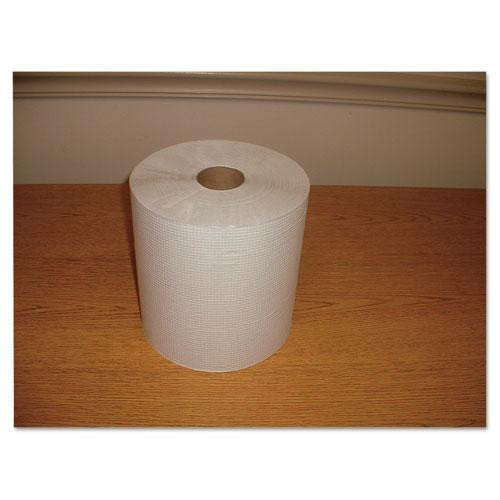 Morsoft Universal Roll Towels, Paper, White, 7.8" X 600 Ft, 12 Rolls/carton
