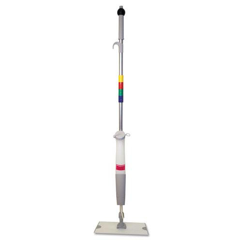 Bucketless Microfiber Mop System, 5 X 18 Blue Microfiber Head, 59" Gray Aluminum/polypropylene Handle