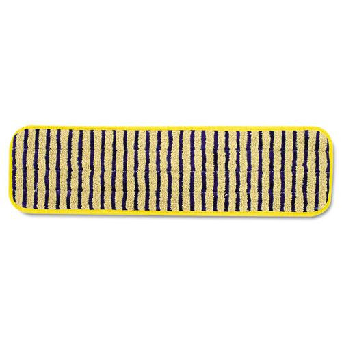 Microfiber Scrubber Pad, Vertical Polyprolene Stripes, 18", Yellow, 6/carton