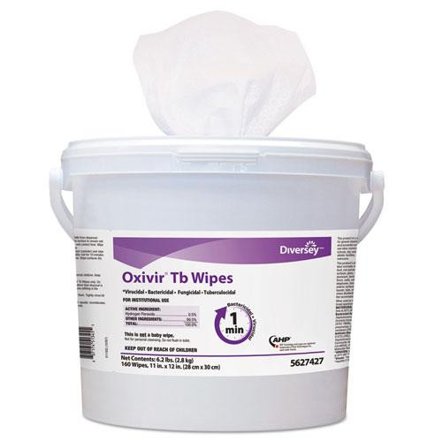Oxivir Tb Disinfectant Wipes, 11 X 12, White, 160/bucket, 4 Buckets/carton