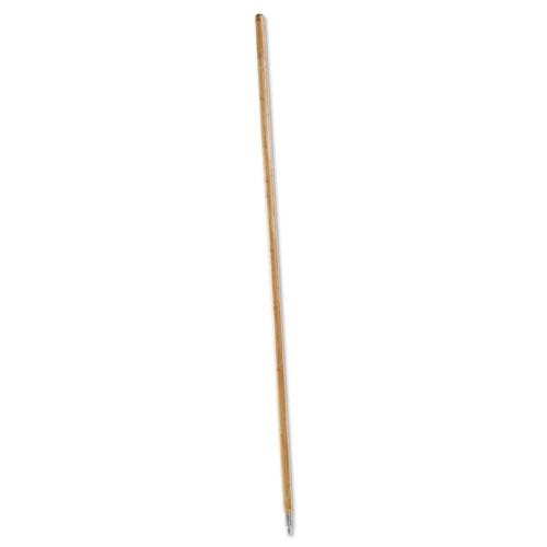 Metal Tip Threaded Hardwood Broom Handle, 1.13" Dia X 60", Natural