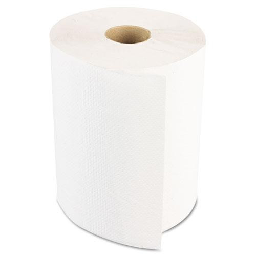 Hardwound Paper Towels, Nonperforated, 1-ply, 8" X 350 Ft, White, 12 Rolls/carton