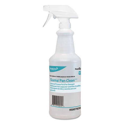 Pan Clean Spray Bottle, 32 Oz, Clear, 12/carton