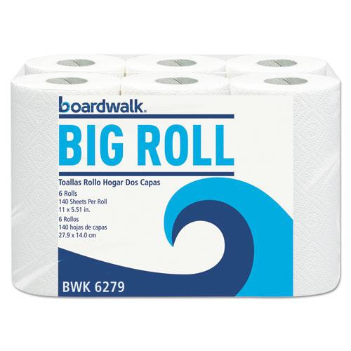 Kitchen Roll Towel Office Pack, 2-ply, White, 5.5x11, 140/roll, 24/ct
