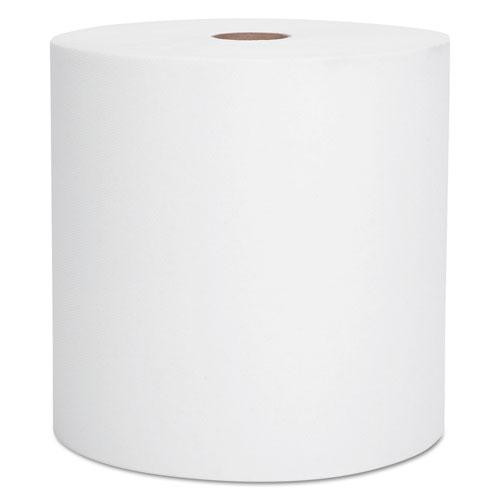 Essential Hard Roll Towels For Business, Absorbency Pockets, 1.5" Core, 8" X 800 Ft, White, 12 Rolls/carton