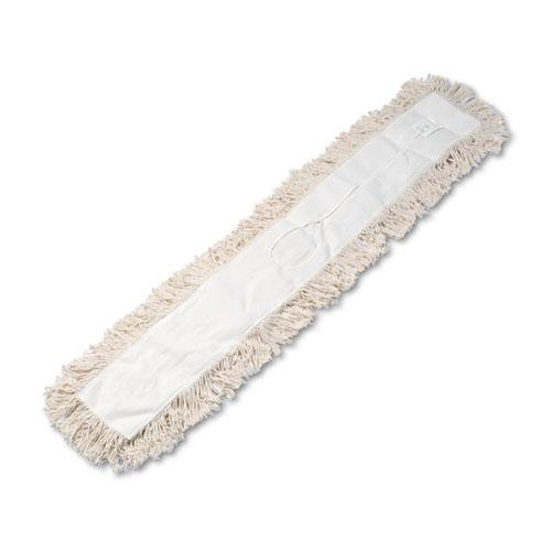 Industrial Dust Mop Head, Hygrade Cotton, 48w X 5d, White