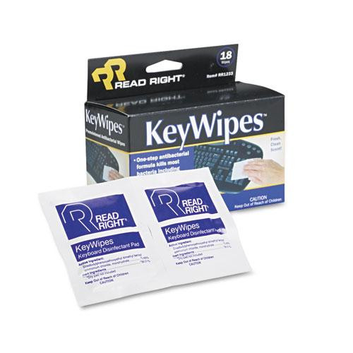 Keywipes Keyboard Wet Wipes, 6.88 X 5, 18/box