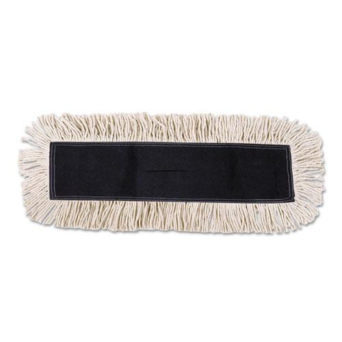 Disposable Dust Mop Head W/sewn Center Fringe, Cotton/synthetic, 36w X 5d, White