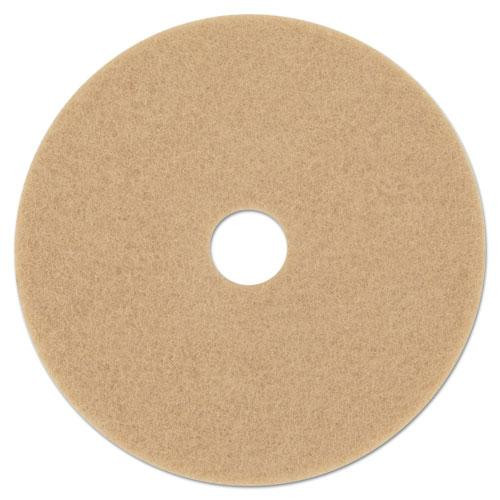 Ultra High-speed Floor Burnishing Pads 3400, 27" Diameter, Tan, 5/carton
