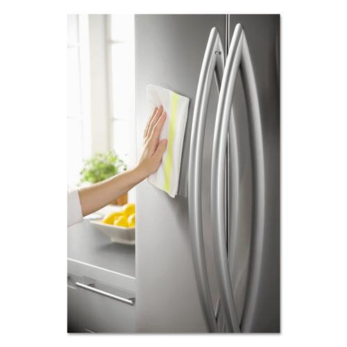 Hygen Sanitizer Safe Microfiber Cloth, 16 X 19, White/yellow, 288/carton