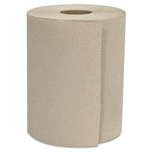 Hardwound Roll Towels, 1-ply, 8" X 800 Ft, Natural, 6 Rolls/carton
