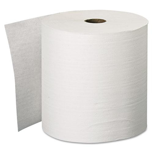 Hard Roll Paper Towels With Premium Absorbency Pockets, 8" X 600 Ft, 1.5" Core, White, 6 Rolls/carton