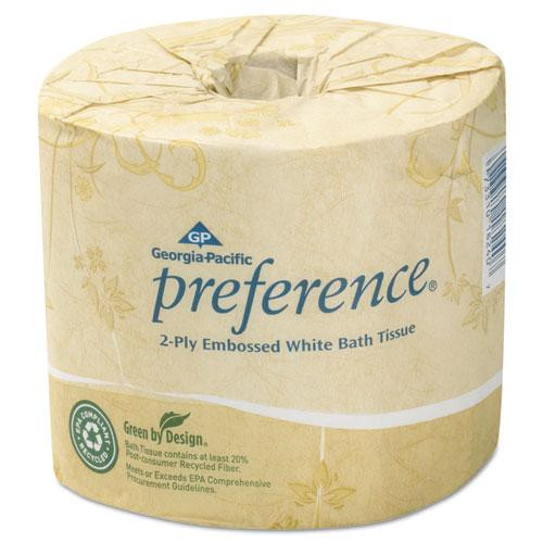 Pacific Blue Select Bathroom Tissue, Septic Safe, 2-ply, White, 550 Sheets/roll, 80 Rolls/carton