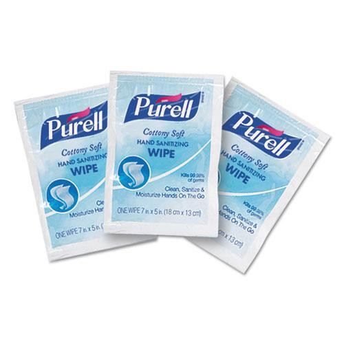 Cottony Soft Individually Wrapped Sanitizing Hand Wipes, 5 X 7, 1,000/carton