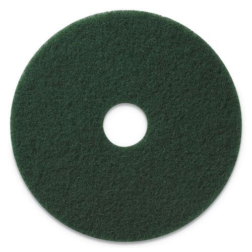 Scrubbing Pads, 20" Diameter, Green, 5/carton