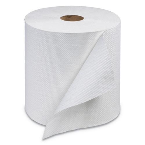 Universal Hand Towel Roll, 7.88" X 800 Ft, White, 6 Rolls/carton