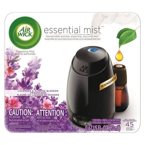 Essential Mist Starter Kit, Lavender And Almond Blossom, 0.67 Oz Bottle, 4/carton