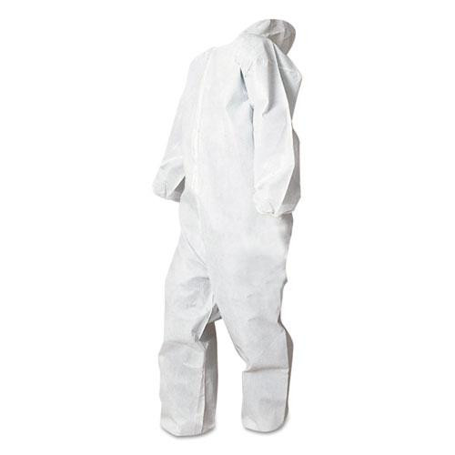 Disposable Coveralls, Polypropylene, Large, White, 25/carton