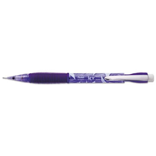 Icy Mechanical Pencil, 0.7 Mm, Hb (#2.5), Black Lead, Transparent Violet Barrel, Dozen