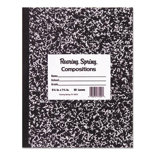 Marble Cover Composition Book, Wide/legal Rule, Black Marble Cover, 9.75 X 7.5, 100 Sheets