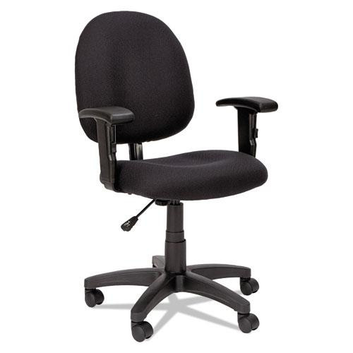 Alera Essentia Series Swivel Task Chair With Adjustable Arms, Supports Up To 275 Lb, 17.71" To 22.44" Seat Height, Black
