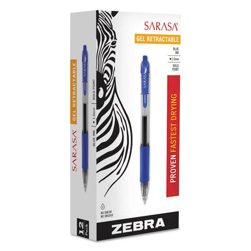 Sarasa Dry Gel X20 Gel Pen, Retractable, Bold 1 Mm, Blue Ink, Translucent Blue Barrel, 12/pack