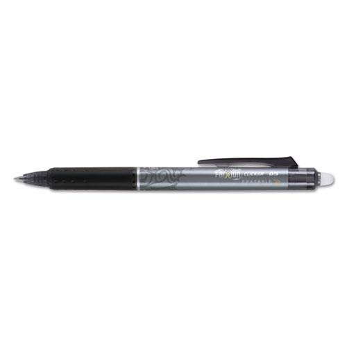 Frixion Clicker Erasable Gel Pen, Retractable, Extra-fine 0.5 Mm, Black Ink, Black Barrel, Dozen
