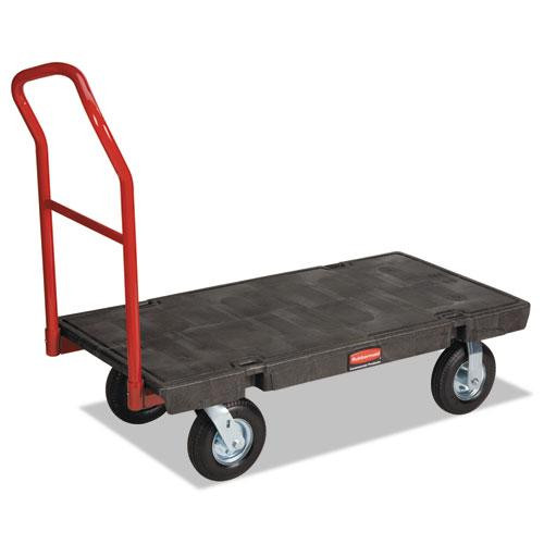 Heavy-duty Platform Truck Cart, 1,200 Lb Capacity, 24 X 48 Platform, Black