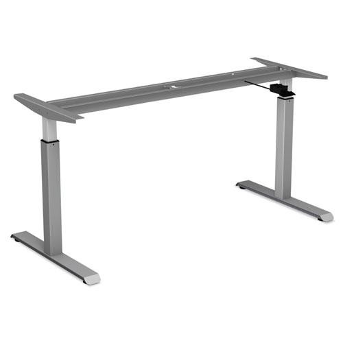 Adaptivergo Pneumatic Height-adjustable Table Base, 59.06w X 28.35d X 26.18 To 39.57h, Gray
