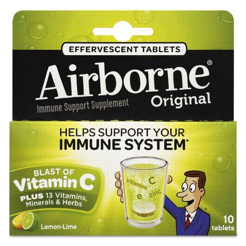 Immune Support Effervescent Tablet, Lemon/lime, 10 Count