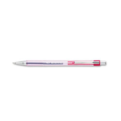 Better Ballpoint Pen, Retractable, Medium 1 Mm, Red Ink, Translucent Red Barrel, Dozen