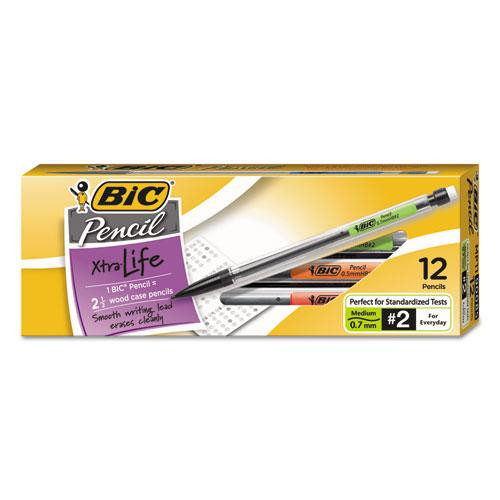 Xtra Smooth Mechanical Pencil, 0.7 Mm, Hb (#2.5), Black Lead, Clear Barrel, Dozen