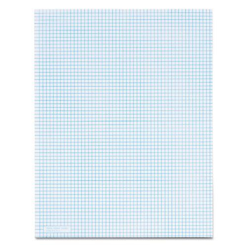 Quadrille Pads, Quadrille Rule (6 Sq/in), 50 White 8.5 X 11 Sheets