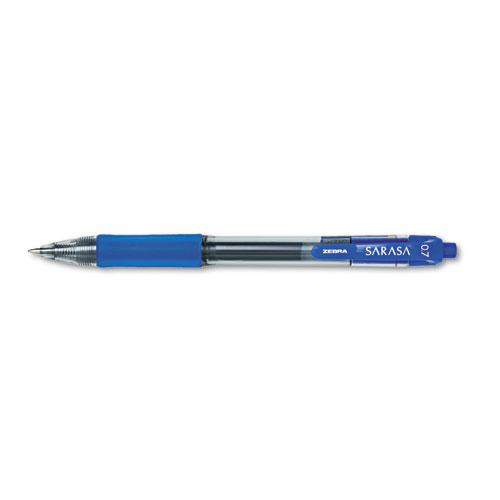 Sarasa Dry Gel X20 Gel Pen, Retractable, Medium 0.7 Mm, Blue Ink, Translucent Blue Barrel, 12/pack