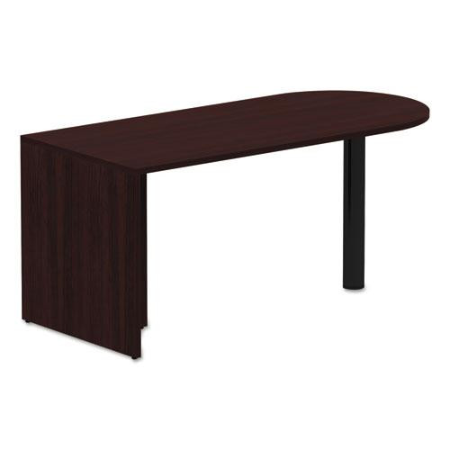 Alera Valencia Series D-top Desk, 65" X 29.53" X 29.53", Mahogany