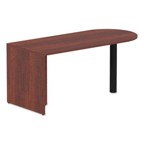 Alera Valencia Series D-top Desk, 65" X 29.5" X 29.5", Medium Cherry