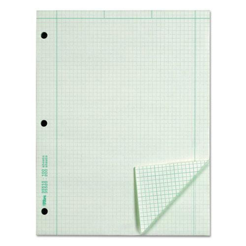 Engineering Computation Pads, Cross-section Quad Rule (5 Sq/in, 1 Sq/in), Black/green Cover, 100 Green-tint 8.5 X 11 Sheets
